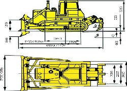 Габаритные размеры бульдозера Shantui SD23