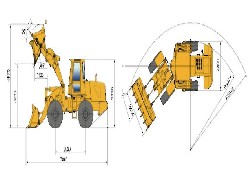 Купить фронтальный погрузчик Foton Lovol (Китай) в Алматы, модель FL935E, цена DDP: 000 $. Фото 3