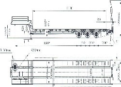 Продажа российского полуприцепа-тяжеловоза автомобильного ЧМЗАП 9906.400000.042-02, в Казахстане за 000 $. Схема1 Купить полуприцеп-тяжеловоз автомобильный 9906.400000.042-02, ЧМЗАП (Россия) в Алматы, цена DDP: 000 $. Фото 1
